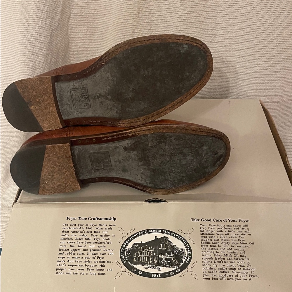 Frye Cognac Leather Anna shortie - Picture 4 of 6